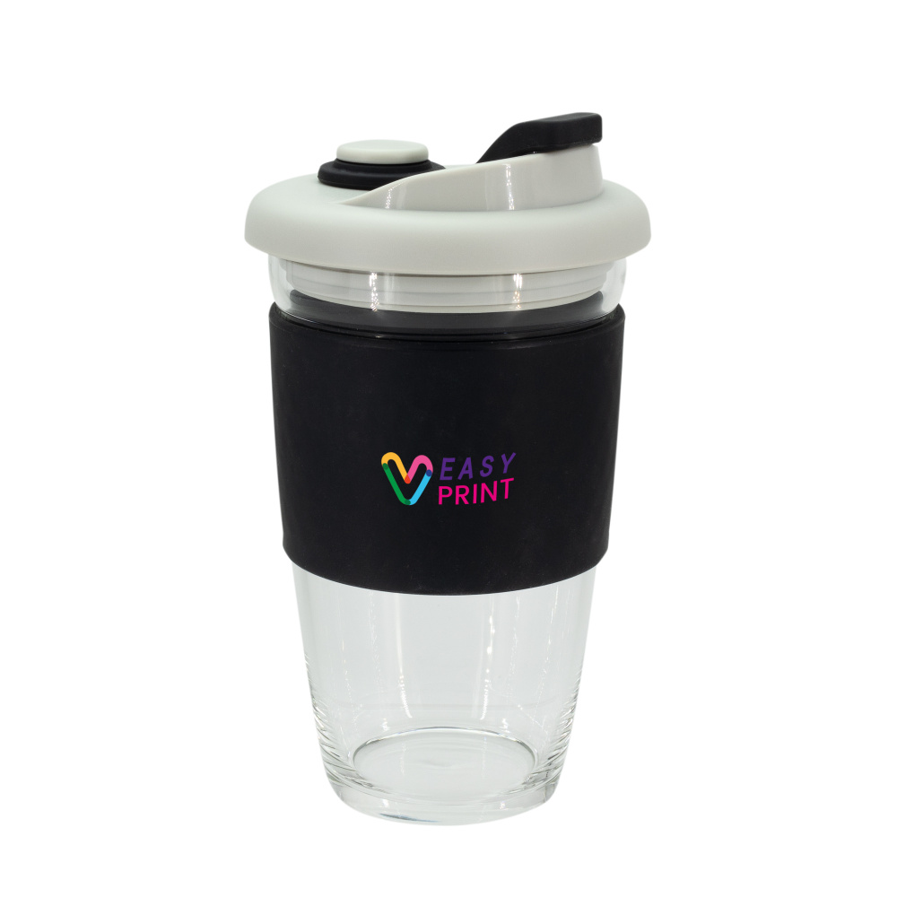 Logo trade corporate gifts image of: Glass coffee cup 424 ml